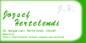 jozsef hertelendi business card